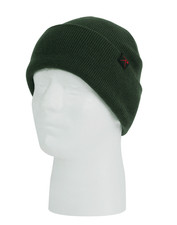 DELUXE FINE KNIT WATCH CAP BEANIE IN HUNTER GREEN