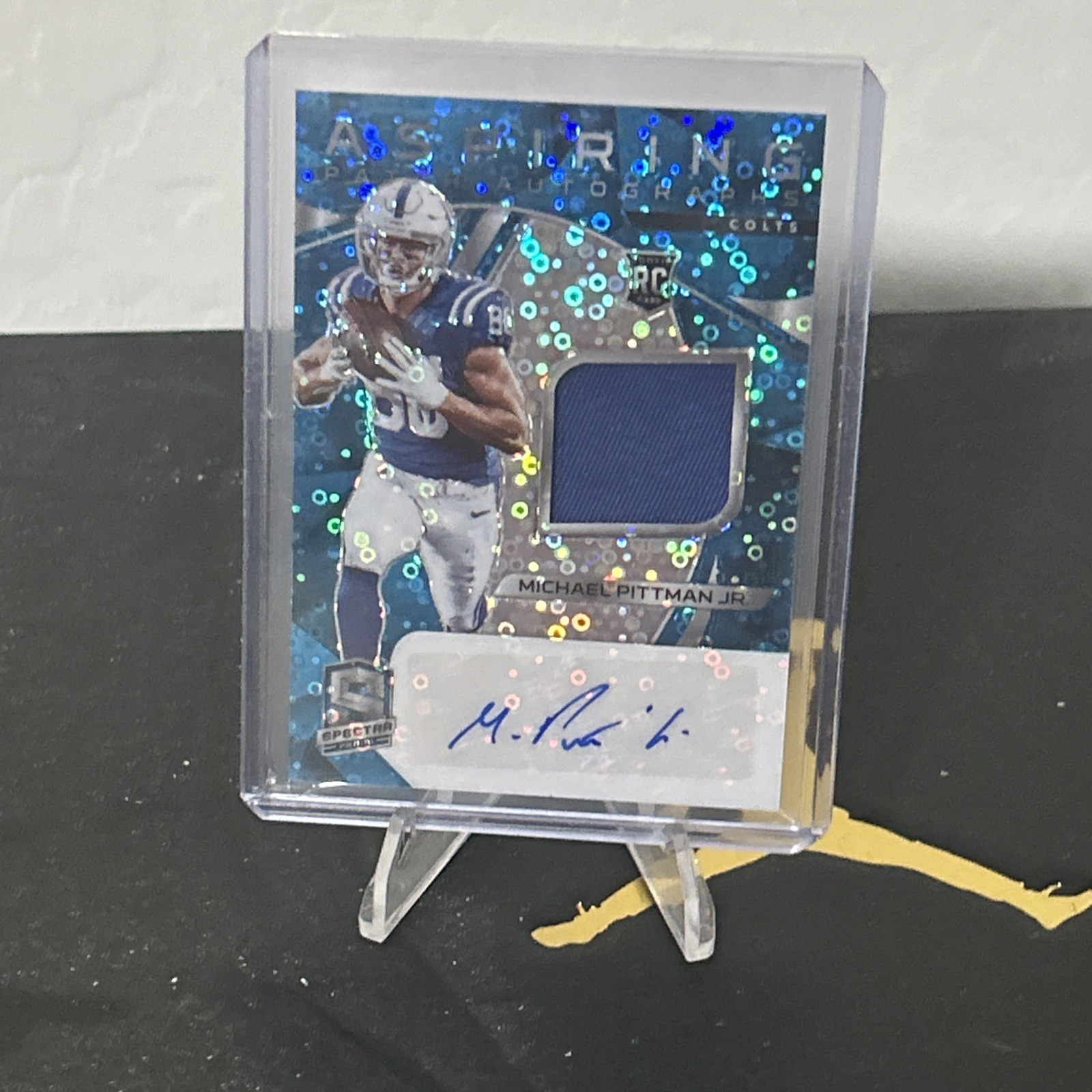 2020 Panini Spectra - Aspiring RPA Michael Pittman Jr. Neon Blue Prizm /60