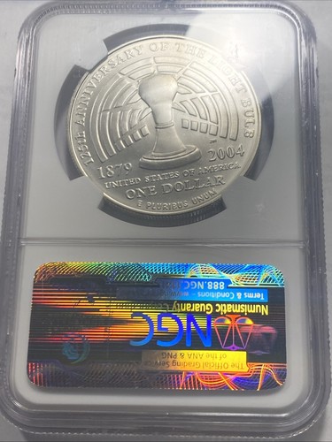 (2) 2004-P $1 Thomas Alva Edison Silver Dollars NGC PF69/MS70 Item 9558 - Picture 5 of 5