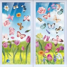 Window clings Decorations Window Decals Stickers for Office Home Spring Flower