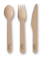 Gadget - Amscan: Wooden Cutlery Bbq Party 24 Pieces -D- Amscan