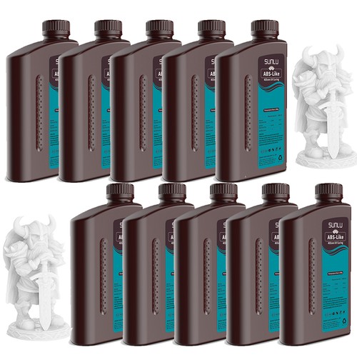 SUNLU 10KG White ABS-Like Resin,3D Printer Resin,Fast Curing,Strong 3D Resin
