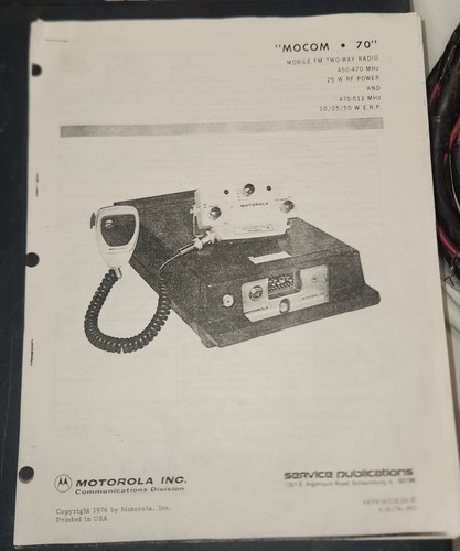 Vintage Motorola Mocom 70 Steuerkopf, Mikrofon, Lautsprecher, Sender - Bild 7 von 13