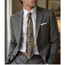 J. Garcia Absolam Bar Limited Edition Collection 42 Silk Tie Gold Purple