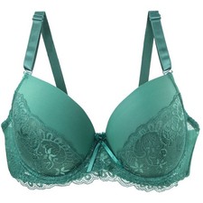 PLUS SIZE BRA BALCONY LACE PADDED PUSH UP BRA LADIES UNDERWEAR 36/8/40246 BCDDE