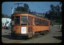 Original Slide West Penn Rwys #294 Trolley Connellsville PA 1940s RBK Action