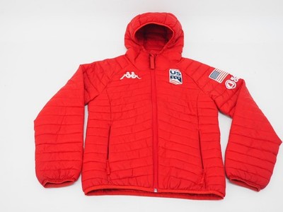 Kappa 6Cento 660 Team USA Red Unisex Small Fit Quilted Ski Jacket