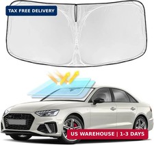 for Audi A4 2017-2024 2025 Windshield Sun Shade - 4 Layers Car Sunshades for Fro