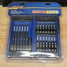 Carlyle NAPA Insert Bit Set, 1/4" Hex Bit, 35 Piece Impact Bit Set w/ Case NEW!