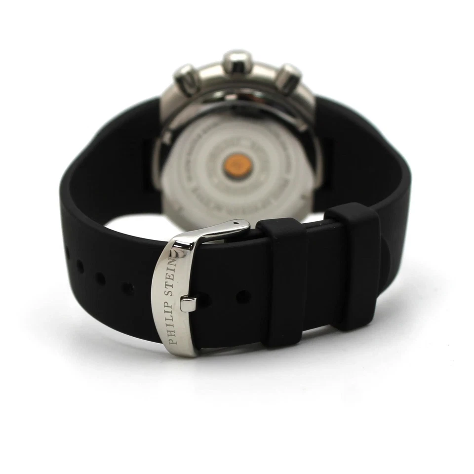 Philip Stein Active 45 mm acero cronógrafo esfera blanca reloj de cuarzo para hombre 32-AW-RBB Foto 4 de 4