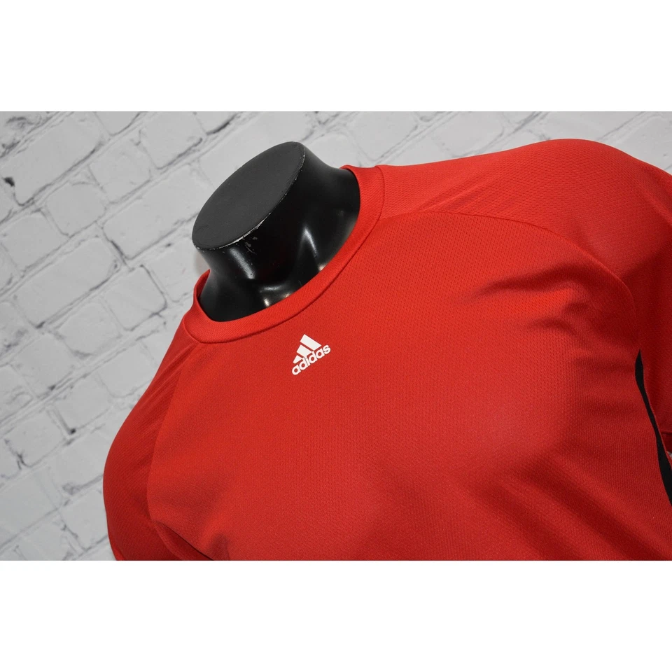 Adidas Camisa de Gimnasio Camiseta Para Hombre Talla 2XL Poliéster Rendimiento Rojo Entrenamiento Fútbol Foto 4 de 4