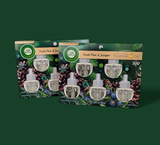 Lot of 2 Air Wick Plug In Scented Essential Oil Refills Fresh Pine Juniper