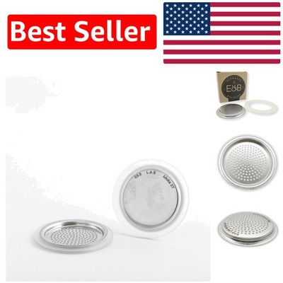 E&B Lab Moka Filter & Gasket Kit - Enhance Your 3 Cup Bialetti Coffee Experience