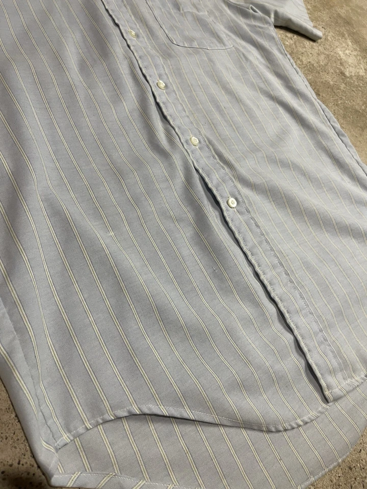 Camisa De Colección Towncraft Penneys Rayas Azules Talla L/XL Poli Algodón EE. UU. 60 Años 70 EE. UU. Foto 3 de 4