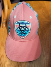Ariat Youth Girls Snapback Pink Southwestern Aztec Print Baseball Cap Hat