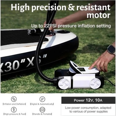 GICLE Paddle Board Pumpe 22 PSI Sup Elektro DC12V Auto Inflator Schwimmbad Bett