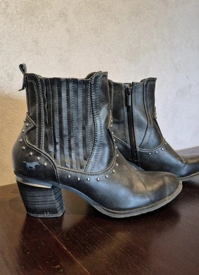 Bottines Femme - T39 -Mustang - Très Bon Etat - Photo 1/4
