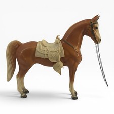 Vintage Breyer Western Horse 57 Chestnut Saddle Chain Reins STj