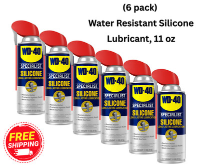6 Pack WD-40 Specialist Silicone Lubricant Spray 11oz Free Shipping