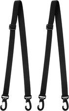 2PCS Black Nylon Adjustable Shoulder Strap - Replaceable Crossbody Bag Handbag S
