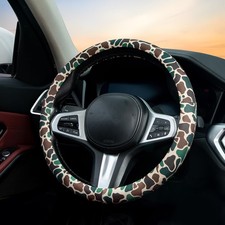 Camo Steering Wheel Cover Antislip Sweatabsorbing Universal Fit 14.515