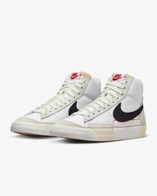 MENS SIZE 8 Nike Blazer Mid Pro Club DQ7673-100 White Bone Leather Hi Top Shoes