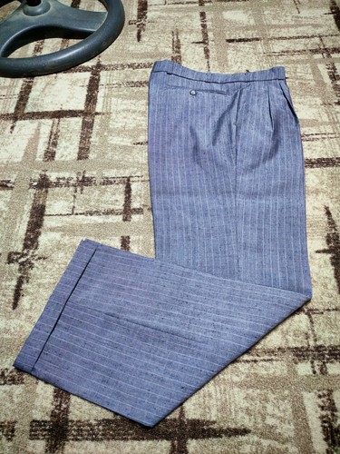 1970s Vintage Wool Mohair handtailored Bespoke classic retro db gray suit 40R - Picture 8 of 13