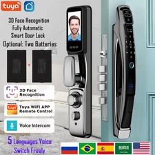 Wifi APP Face Recognition Smart Door Lock With Camera Video Call Voice Intercom