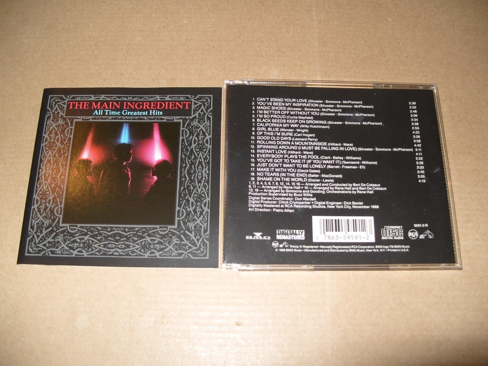 The Main Ingredient –All Time Greatest Hits 1989 CD NEAR MINT/INLAYS EX.NM. (M4) - Image 4 of 4