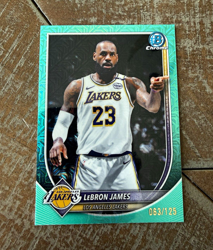 Topps 2025-26 Bowman Chrome LeBron James Lakers Mojo Refractor /125
