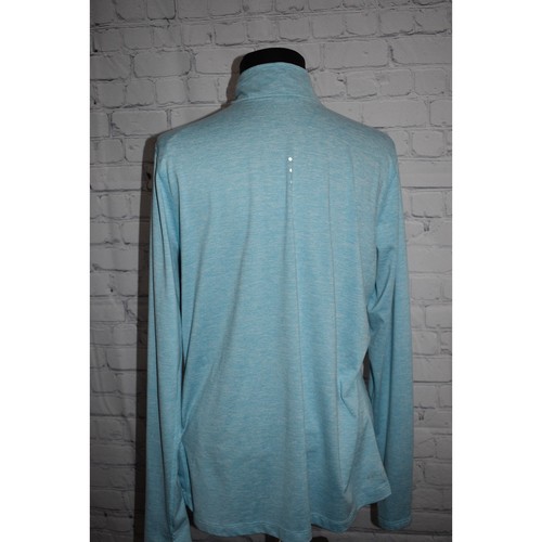 Nike Gym Shirt 1/4 Zip Womens Size XL Dri-Fit Polyester Blue Reflective - Picture 4 of 7