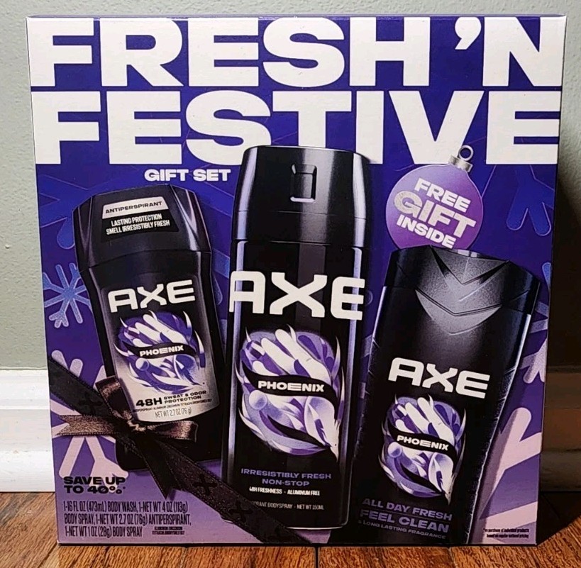 AXE Fresh &lsquo;N Festive Phoenix Holiday Gift Set Mint & Rosem