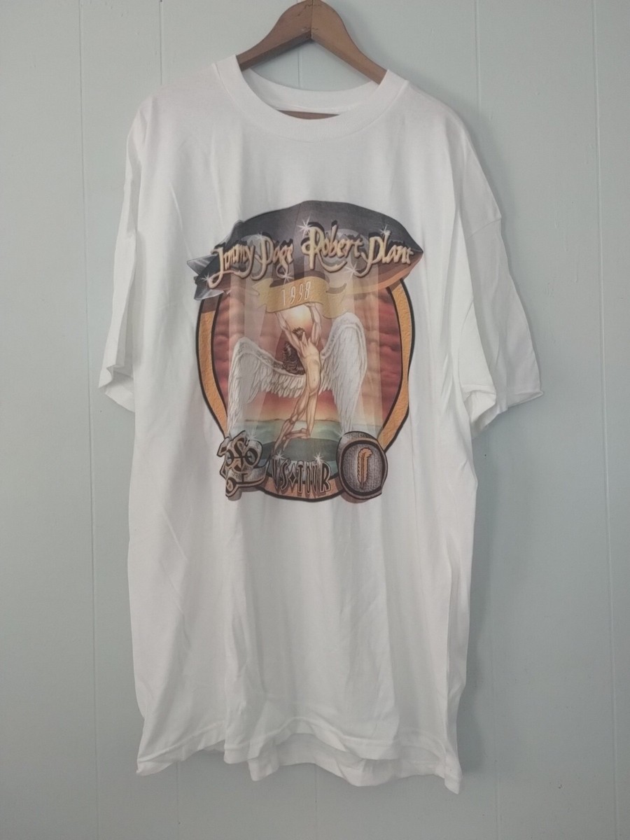 トップス 90s Jimmy Page & Robert Plant tour tee Vintage 90s Jimmy Page Robert Plant T-shirt Walking to