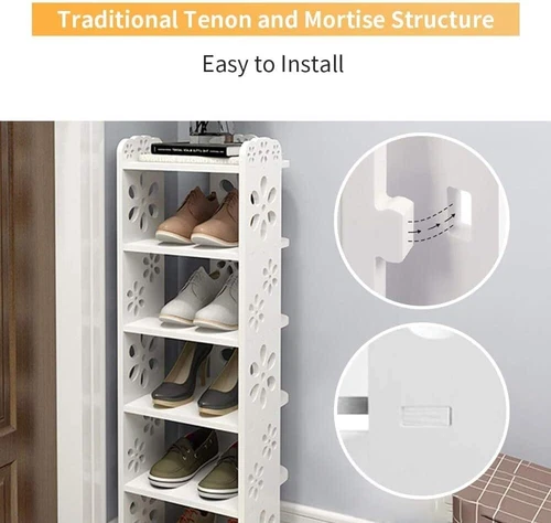 5/6/7/8 Ebenen Schuhregal Ablagegestelle Schuhablage Schuhschrank Platzsparend - Bild 26 von 72