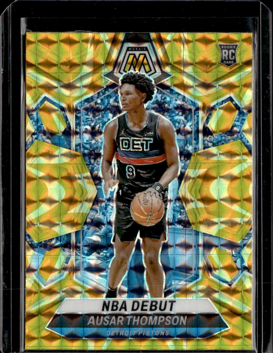 2023-24 Panini Mosaic #262 Ausar Thompson Reactive Yellow