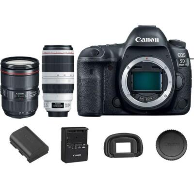 Canon 5D Mark IV EOS DSLR Camera with 24-105mm f/4L IS II USM + 100-400mm USM II