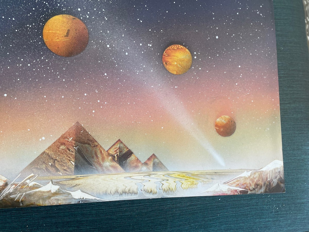 1970/80 Spray Paint Art - Aerosolgrafia Planets Signed