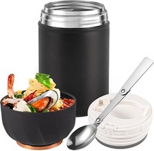 Thermal Food Flask Stainless Steel Vacuum Insulated Food Container Keep Hot/Cold
