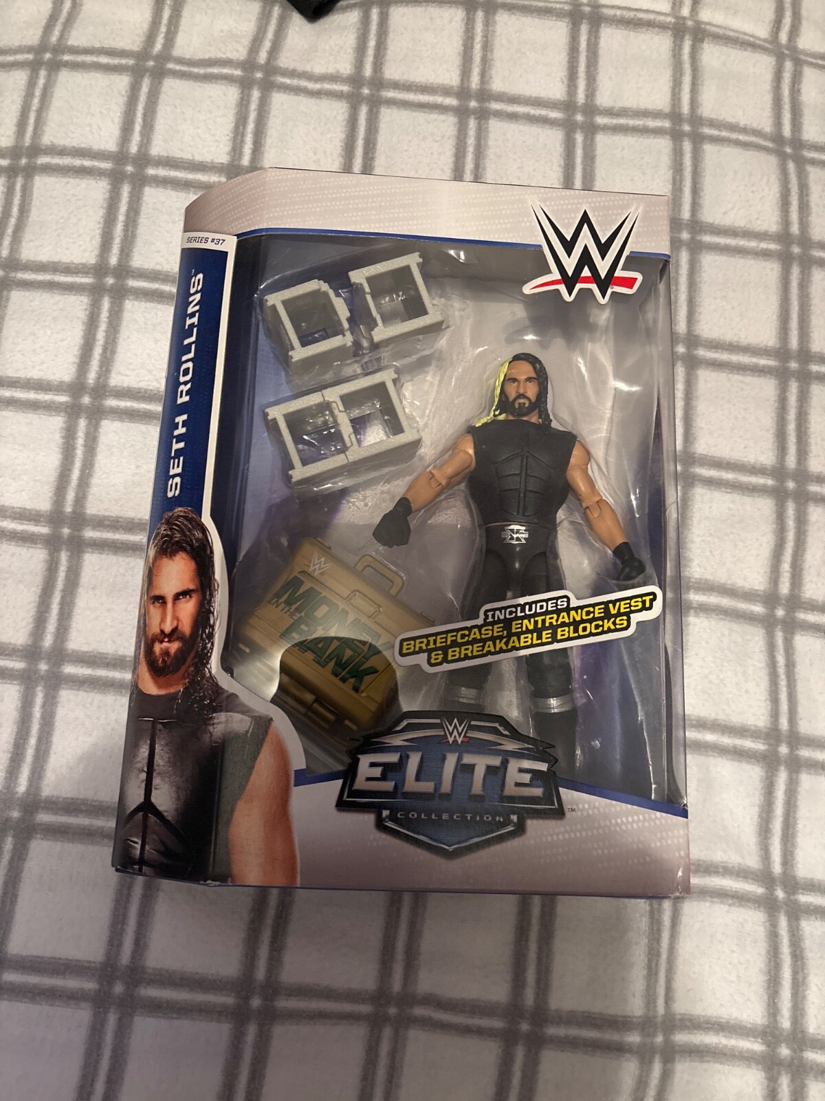 WWE Elite Seth Rollins Series 37 Wrestling Gold Briefcase NEW DAMAGED PACKAGING