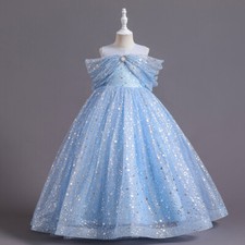 Abito Elegante Senza Spalline In Rete Glitterato Per Principessa