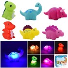 6pcs Light up Bath Toys Changing Water Toy Color Floating Dinosaur Bath Toys oo