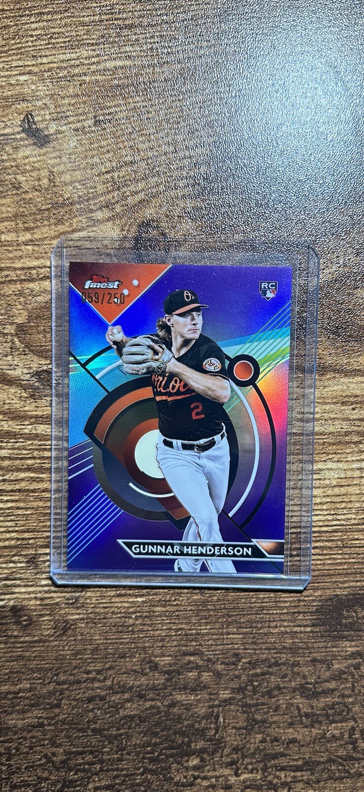 2023 Topps Finest Gunnar Henderson Purple Refractor 059/250 RC