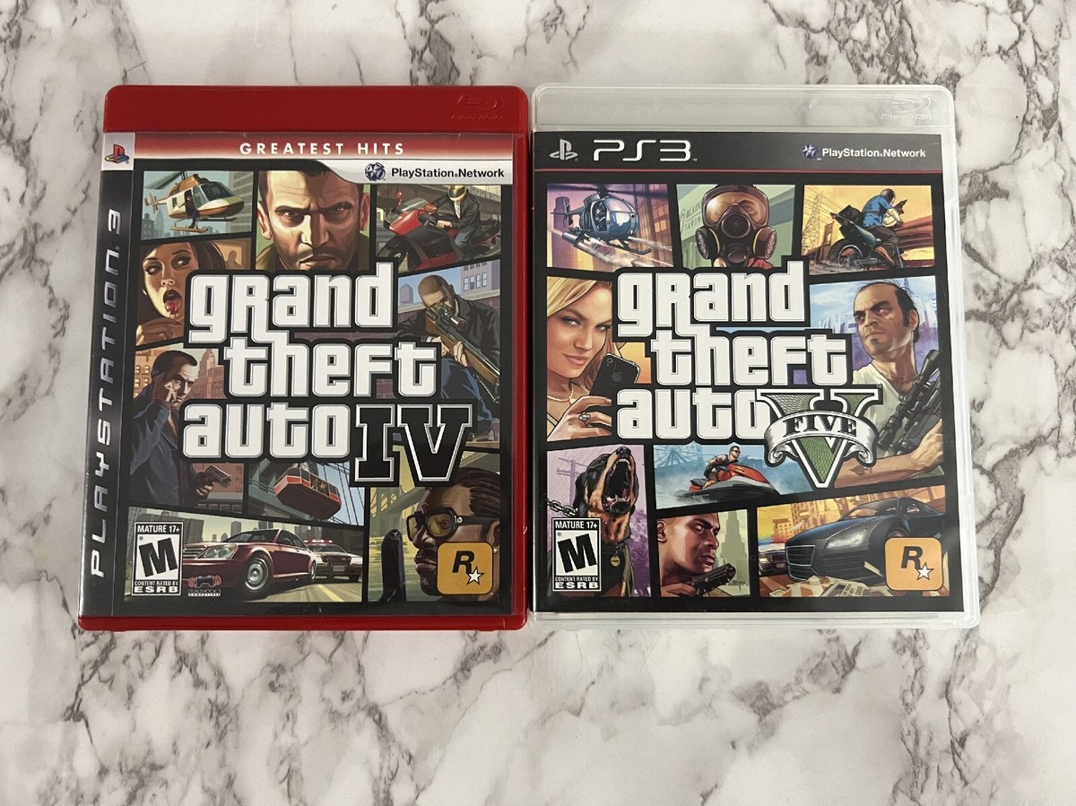 グランド・セフト・オートIV Grand Theft Auto IV & V PS3 (PlayStation 3, 2013) GTA 4 & 5
