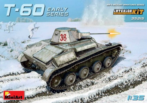 MiniArt T-60 Panzer Modellbausatz 1:35 - Detaillierter Plastikbausatz Mit Innenraum