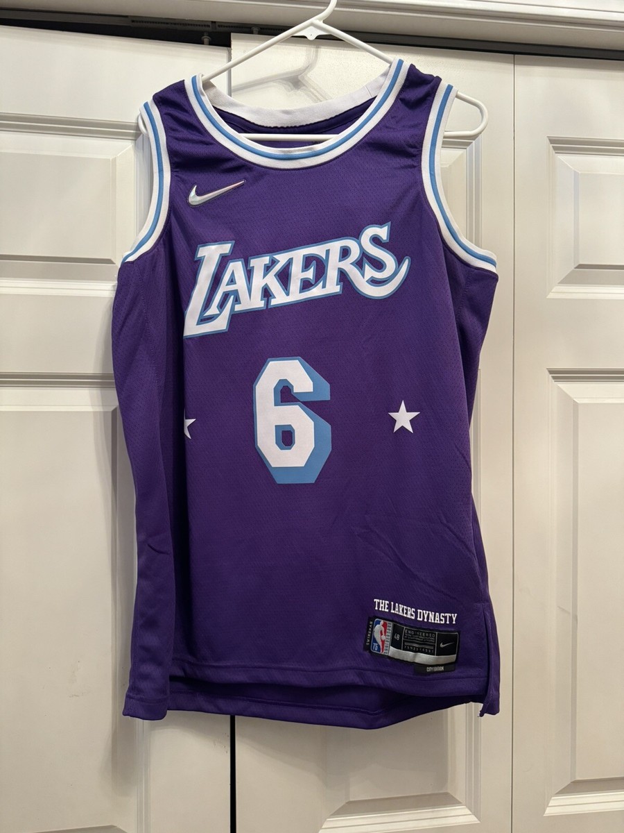 Nike Men's JAMES LA Lakers City Edition Swingman Jersey, DB4032
