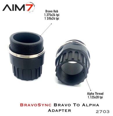Aim7 BravoSync Bravo to Alpha Adapter 1.375X24 TO 1.125-28 (1 piece)