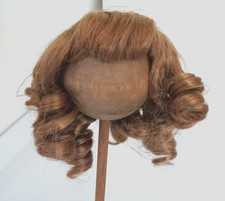 Vintage Doll Wig Synthetic Aurburn Red Bouncy Curls Size 9