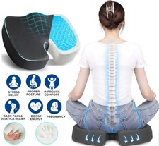 Memory Foam Seat Cushion Office Chair Car Seat Pad Coccyx Tailbone Pain Relief