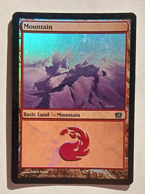 Magic MTG - Mountain #344 John Avon (Foil) - 8th Eighth Edition