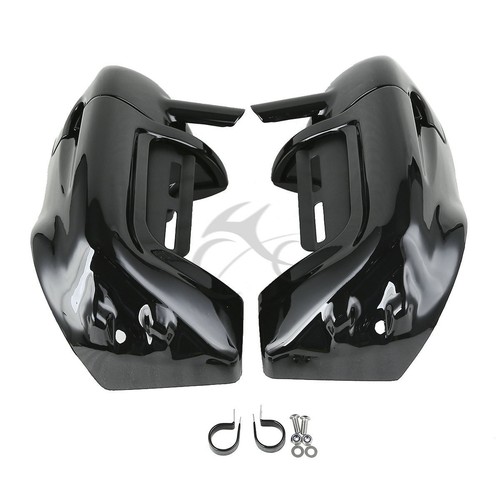 Glossy Black Lower Vented Leg Fairing For Harley Touring Street Road Glide 83-13 - Picture 4 of 12